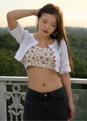 Floral Cotton Bralette Crop Top